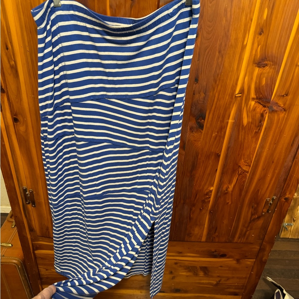 Cherokee Blue and White Striped Top